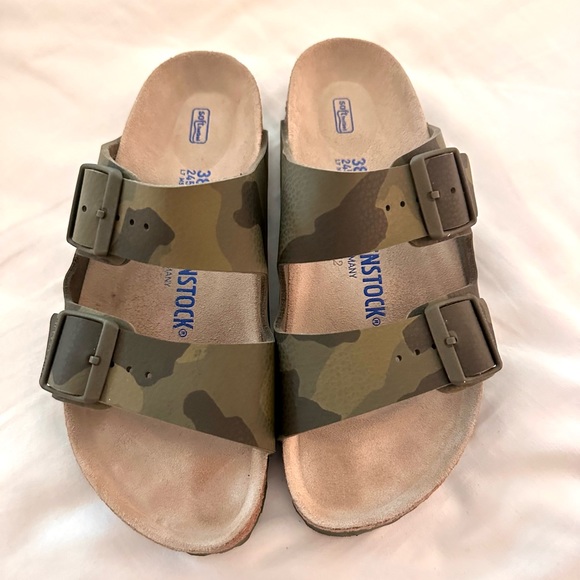 Birkenstock Birko-Flor Desert Soil Camo Green Size 38 NWOT - Picture 10 of 13